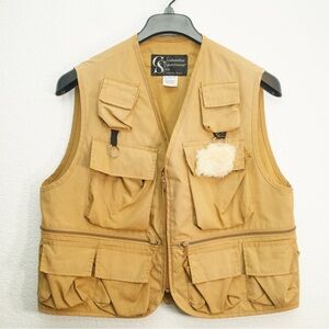 Vintage 70s Columbia Sportswear Vest Gilet Fishing Multipocket Mens Vest L